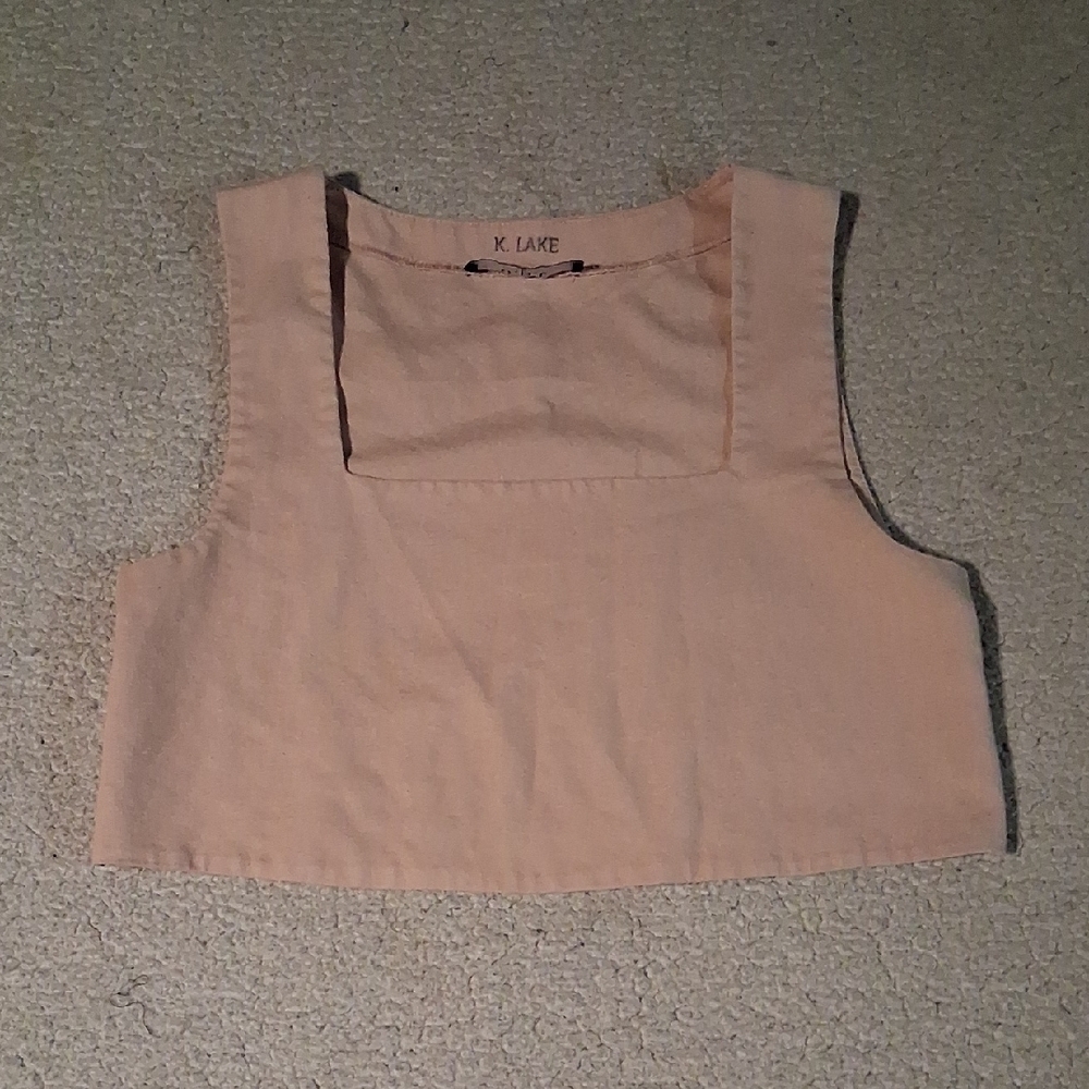 K. Lake O.P.T Blush Sleeveless Crop Top